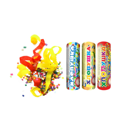 Набор ( 3конф.+3серп.) Набор хлопушек купить в Тотьме | totma.salutsklad.ru